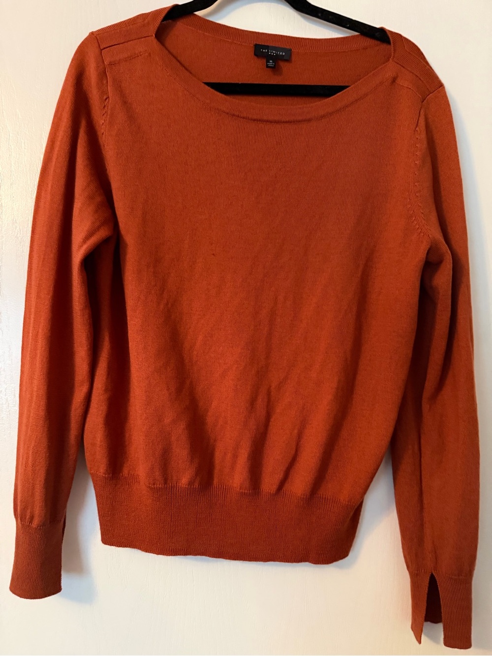 The Limited Women's Rust Orange Crewneck Sweater